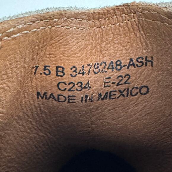 Fry Shoes Womens 7.5 Ash Tan Suede Carly Zip Chelsea Boots B 3478248-Ash - Picture 2 of 12